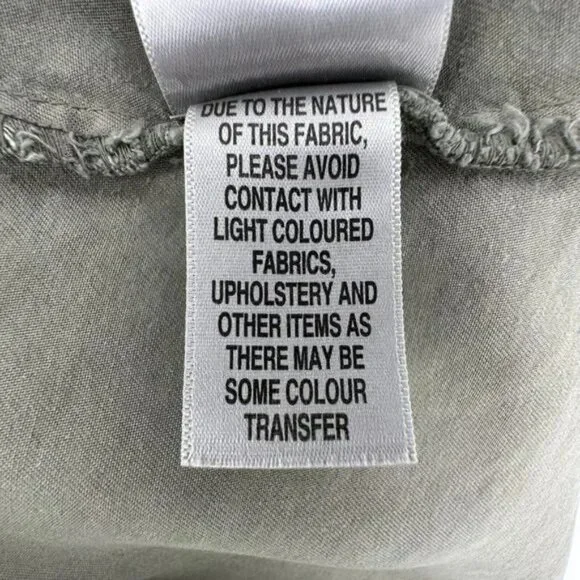 Quince Vintage Wash Tencel Button Front Dress with Tie Waist size S Olive Green - Picture 8 of 8